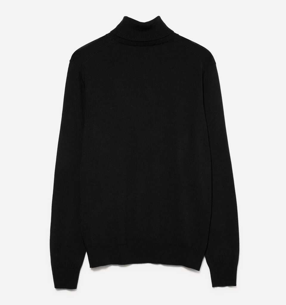 Maglia nera con collo alto - maglie collo alto da uomo - Nero | Sisley image number 2